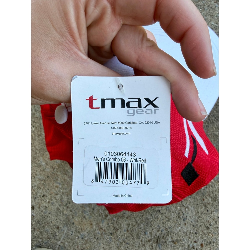 TaylorMade Golf Hat T-Max Gear White Red Mesh Back Adjustable Cap NEW - Picture 5 of 6